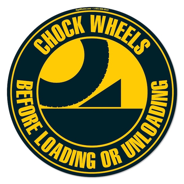 Chock Wheels 16in Non-Slip Floor Marker, 12PK, 16 in L, 16 in H, FD-2-C-16-12PK-99960